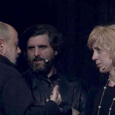 (L-R) Yannis Houvardas, Giorgos Galos and Amalia Moutoussi.