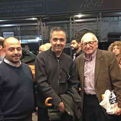 Αμέσως μετά την προβολή μαζί με τους ελληνοαμερικάνους συντελεστές του Φεστιβάλ. Ο James Demetro στα δεξιά. 