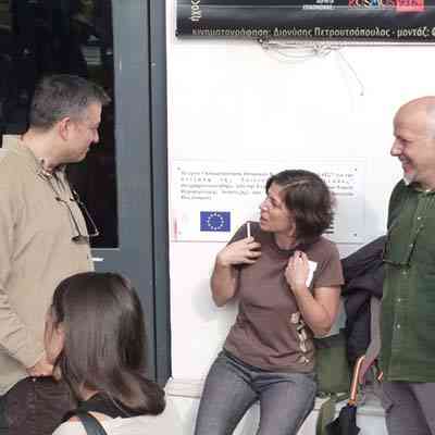 Με την Άννα Ζωγράφου και τον Γιάννη Δαλμάρα.