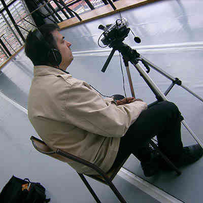 Filming Loukos in the big rehearsing hall of the Lyon Opera ballet.