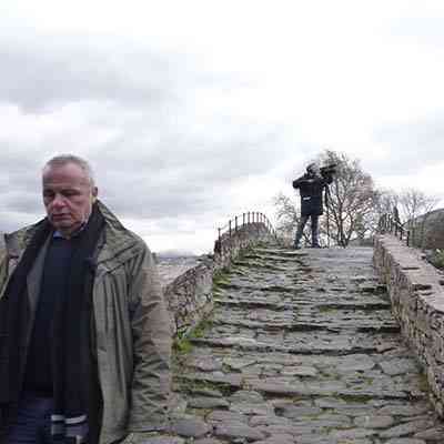 On the bridge over the river Aoös.