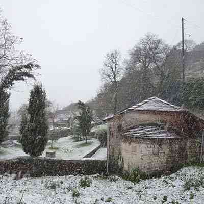 Everything was covered in snow, exactly like Beratis had described it.