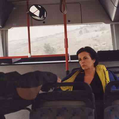 Pendeli. Elena Nathanael waiting for the filming to begin.